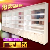 白色烤漆化妆品展示柜 展柜 货架定做 包包展示柜 木质层板 现货