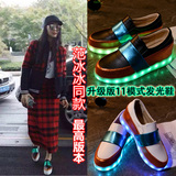 春季韩版USB充电发光鞋女学生七彩灯夜光鞋LED闪光灯荧光鞋休闲鞋