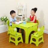 儿童折叠桌子简易小户型餐桌正方形桌麻将桌可便携用吃饭桌椅套装