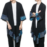 中式唐装汉服中国风男装亚麻外套夏季民族服装青年短袖居士服棉麻
