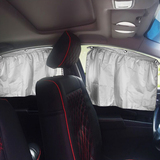 汽车吸盘窗帘遮阳遮光帘布 车用侧窗银色涂层面料通用型车载侧挡