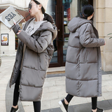 2016冬季新品女装韩版宽松显瘦中长款连帽羽绒棉服棉衣女加厚外套