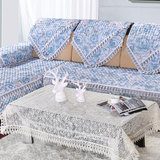 沙发垫田园印花春季组合现代实木布艺韩式简约小清新碎花风格坐垫