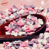 西班牙confeticakes棒棒糖蛋糕装饰糖糖片彩珠糖珠10g 粉紫白心