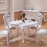 欧式餐桌椅组合新古典餐桌四方桌小户型饭桌实木家具现货