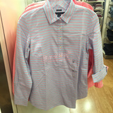 美国代购Tommy Hilfiger 汤米 女士 纯色格子条纹 长袖衬衣修身款