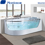 1.7米扇形冲浪按摩恒温浴缸 亚克力玻璃视窗欧式大浴缸透明五件套