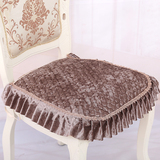 高档欧式印花餐椅垫大坐垫加厚餐桌椅子垫子座垫单垫防滑绗缝布艺