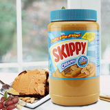 美国进口SKIPPY荷美尔四季宝幼滑花生酱早餐酱拌面酱包邮1.36kg