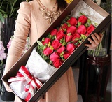 红香槟玫瑰花束礼盒泸州同城速递成都双流温江遂宁攀枝花市鲜花店