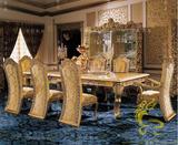 法式欧式新古典长方餐桌八人饭桌布艺餐椅别墅定制家具