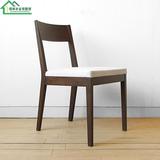 北欧简约现代全实木餐椅整装家用橡木小户型布艺电脑椅餐桌椅组合
