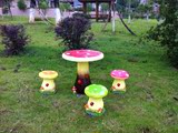 氧化镁花园庭院幼儿园儿童可爱摆件户外装饰工艺品休闲圆蘑菇桌椅
