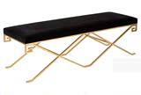 欧式不锈钢床尾凳换鞋凳梳妆长矮凳美式古典金属铁布艺软包沙发