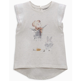 英国next进口童装代购 16夏女宝宝女童可爱小女孩灰色短袖 T恤
