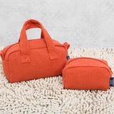 环保日韩式zakka棉麻手提包袋手拎包化妆包钥匙包子母包一大一小