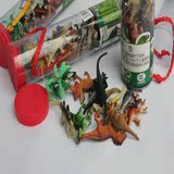 桶装仿真恐龙玩具塑胶实心恐龙动物模型2-3-4岁男孩儿童玩具包邮