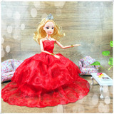 新品3d真眼芭比娃娃婚纱梦幻公主换装芭芘衣服礼盒儿童女玩具生日