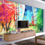 大型壁画欧式风景墙纸客厅3d立体电视沙发背景墙壁纸油画无缝墙布