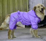 新款四脚狗狗雨衣 双层网布大型犬衣服 金毛萨摩防水衣宠物冲锋衣