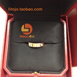 香港专柜代购 卡地亚 CARTIER LOVE 黄金窄版戒指 8钻 B4056200