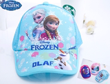 迪斯尼Frozen冰雪奇缘儿童帽子夏 艾丽艾莎女童网眼鸭舌太阳帽