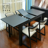 包邮简约创意实木餐桌椅组合可伸缩折叠多功能宜家小户型吃饭桌子