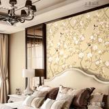 3D中式古典牡丹花鸟酒店客厅电视沙发卧室背景墙无缝墙纸壁画壁纸
