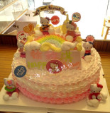 上海儿童女宝宝周岁生日蛋糕/冰雪奇缘 /helly kitty猫/米奇蛋糕
