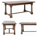 重庆木朵朵美式家具全实木餐桌餐厅长方形餐桌美国红橡木定制实拍