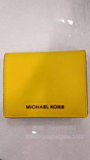 美国代购拼邮 MK Michael Kors 黄色 短款对折 钱包钱夹 提供小票