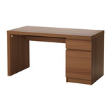 IKEA 宜家代购 马尔姆 书桌, 140*65cm 白色/黑褐色/桦木色可选