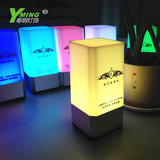 粤明新款LED充电酒吧台灯 创意迷您方形发光装饰烛台餐桌灯