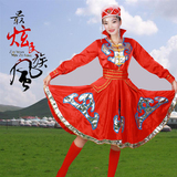 新款蒙古族演出服成人藏族长裙袍舞蹈服装女内蒙古袍表演服春夏季