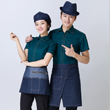 酒店工作服短袖夏装服务员衬衣餐厅饭店西餐咖啡厅快餐厅男女制服