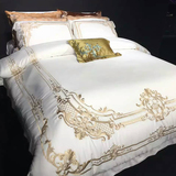 奢华宫廷刺绣欧式床上四件套纯棉被套1.8m床2.0m床双人高定床品