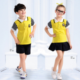 儿童校服定制2016新款夏幼儿园园服小孩演出服中小学生班服运动服