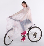 自行车小型电动车雨衣成人单人时尚透明帽檐加大加厚男女雨披包邮
