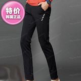韩国进口羽毛球服 男套装长裤 正品wiffwaff运动裤子黑色春秋包邮