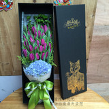 预定母亲节郁金香绣球礼盒杭州南京上海鲜花同城速递祝福生日鲜花