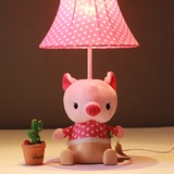 小猪台灯创意时尚台灯卡通动物布艺台灯儿童房台灯生日礼物 特价
