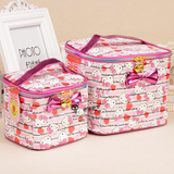 包邮日本韩国HELLO KITTY超可爱可爱蝴蝶结便携式 化妆包 化妆箱