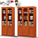 实木书柜组合 二门三门五门书柜 1.2米收纳书柜置物书架3门书橱