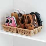 日本NISHIKI创意鞋架鞋子收纳架鞋柜整理架塑料鞋托分格置物鞋架