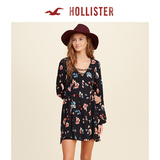 Hollister绉纱蕾丝连衣裙 女 105005 海鸥专柜正品代购