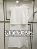季末特价！2016艾格淑女专柜夏装新款白色连衣裙160122185-86 399