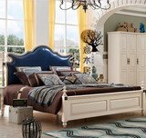 美式床 欧式真皮床实木床卧室家具双人床别墅家具1.5m 1.8公主床