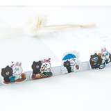 韩国可爱小熊手帐本日记贴纸包40枚 兔子表情diy手机小装饰贴画