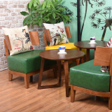 西餐椅北欧宜家乡村美式复古咖啡厅桌椅星巴克休闲椅会所洽谈围椅