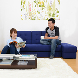 日式简约多功能布艺沙发床 双人组合沙发床 折叠沙发床带收纳